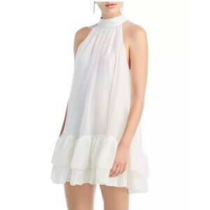 Alicia + Olivia Womens Erna Mini Dress White Large